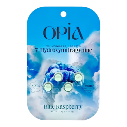 OPIA 4ct 7OH Chewable Tabs Blue Raspberry 20mg Per Tablets - Seven Tech