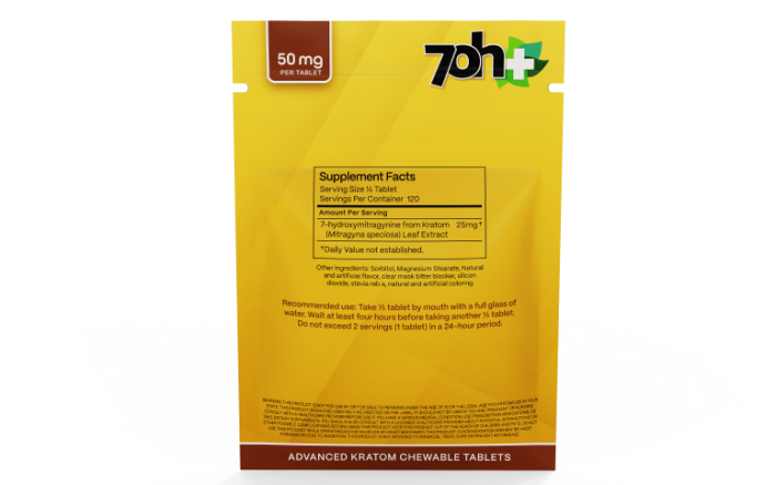 7OH Plus 7OH Flavored Chewable Tabs 50mg per Tablet - Seven Tech