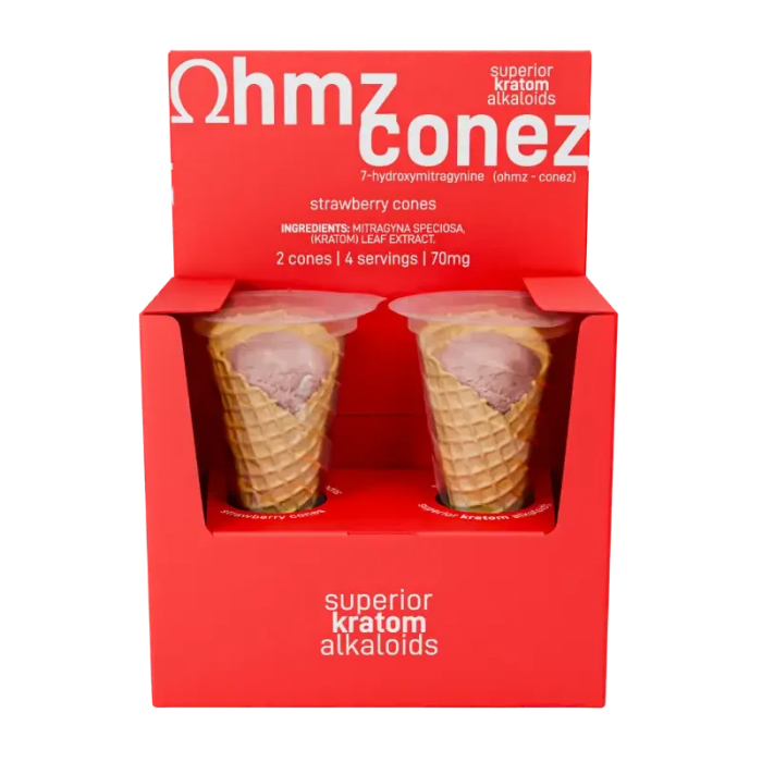 Ohmz Conez 2ct 7OH Exodus Strawberry Cones 35mg per Cone - Seven Tech