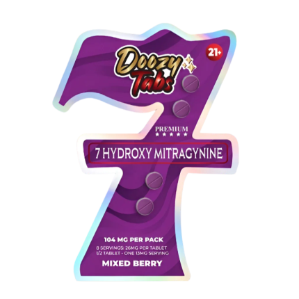 Doozy Tabs 4ct 7OH Chewable Tabs Mixed Berry 26mg per Tablet - Seven Tech