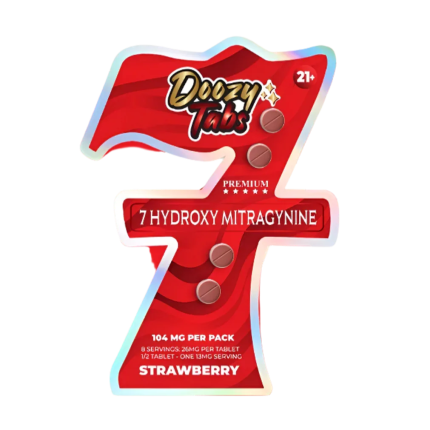 Doozy Tabs 4ct 7OH Chewable Tabs Strawberry 26mg per Tablet - Seven Tech