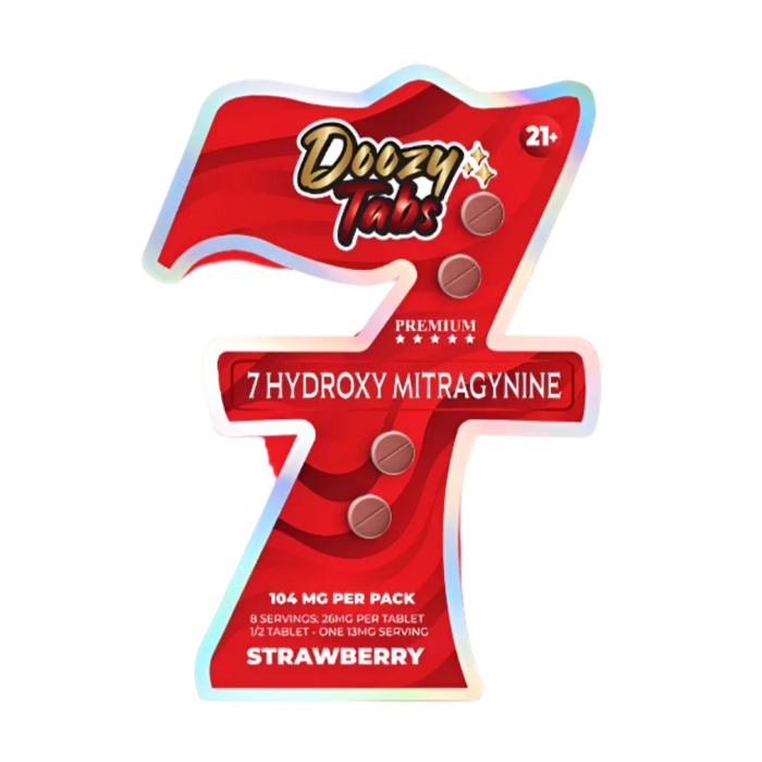 Doozy Tabs 4ct 7OH Chewable Tabs Strawberry 26mg per Tablet - Seven Tech