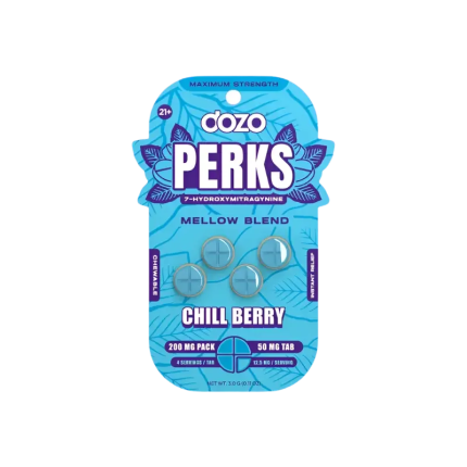 Dozo Perks 4ct 7OH Party Blend Chill Berry Chewable Tabs 50mg per Tablet - Seven Tech