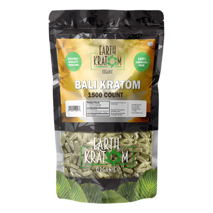 EARTH KRATOM CAPSULES 1000CT - VIETNAM GREEN VEIN - Seven Tech