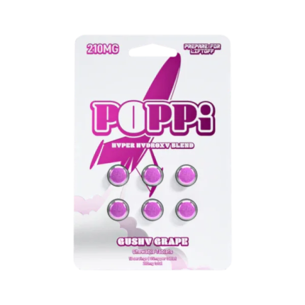 Poppi 6ct 7OH Tabs Gushy Grape 35mg Per Tablet - Seven Tech