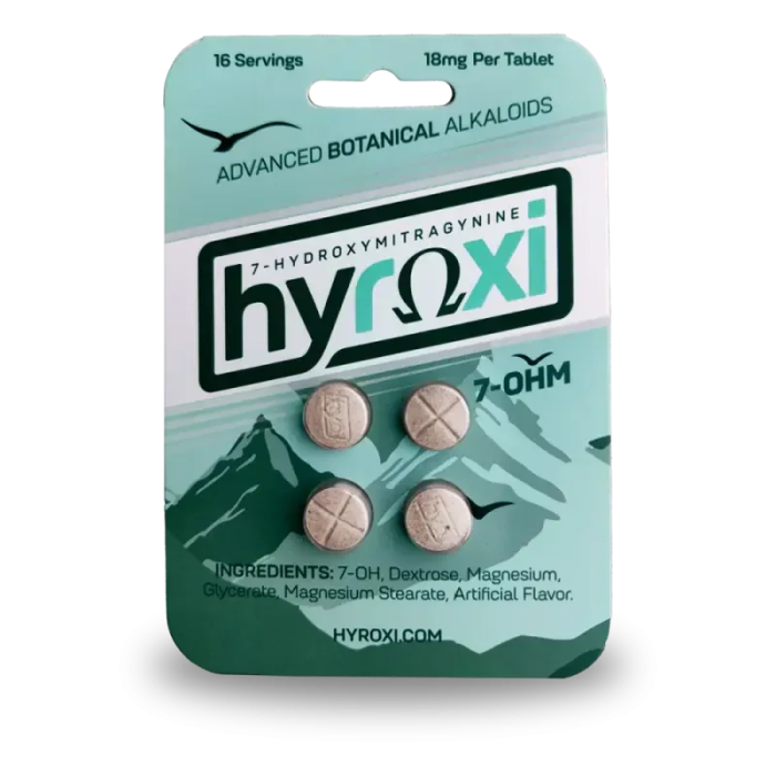 Hyroxi 4ct 7OH Chewable Tabs 18mg per Tablet - Seven Tech