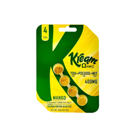 Kream 4ct 7OH + Psuedo + Mit Mango Chewable Tabs 30mg per Tablet - Seven Tech