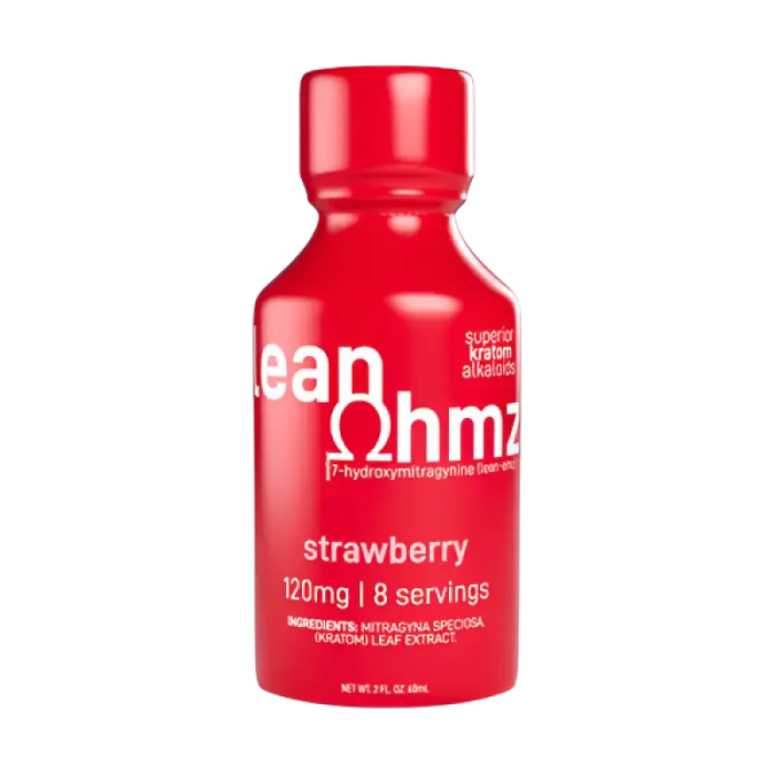 Lean Ohmz Exodus 7-Hydroxymitragynine Syrup Strawberry 120mg 2oz - Seven Tech
