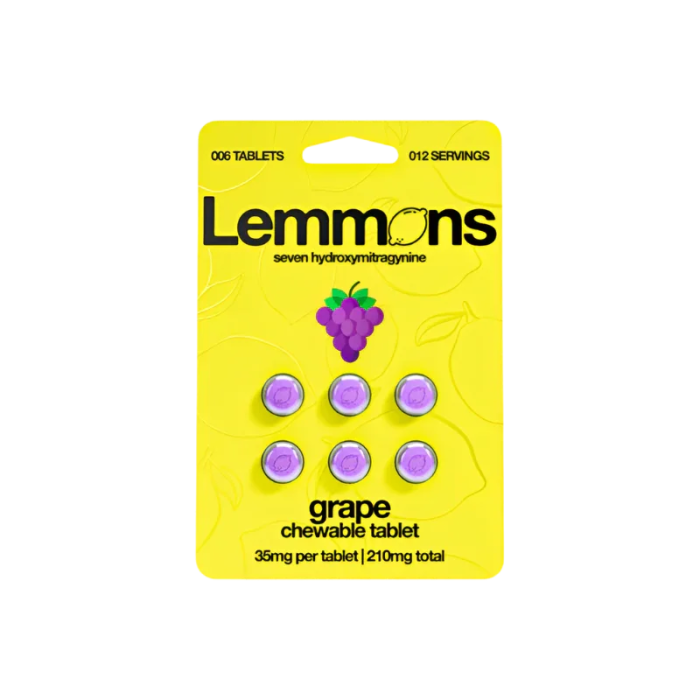 Lemmons 6ct 7OH Tabs Grape 35mg Per Tablet - Seven Tech