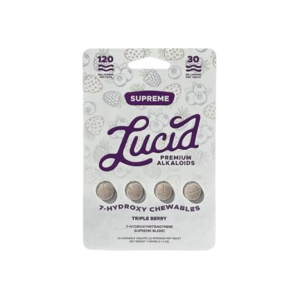 Lucid 4ct 7OH Triple Berry Chewable Tabs 30mg per Tablets - Seven Tech