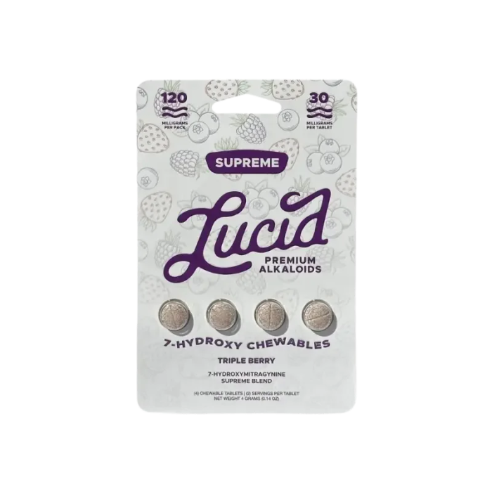 Lucid 4ct 7OH Triple Berry Chewable Tabs 30mg per Tablets - Seven Tech