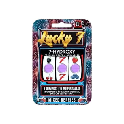 Lucky 7 3ct 7OH Chewable Tabs Mixed Berries 18mg per Tablet - Seven Tech
