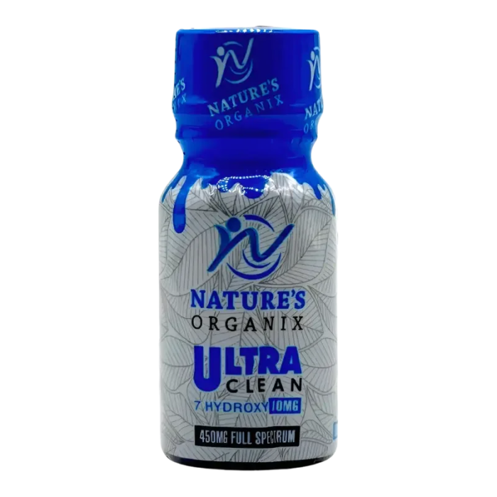 Nature's Organix 7 Hydroxymitragynine + 450 Mit Liquid Shot Blue 10ml - Seven Tech