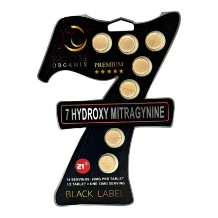 Nature's Organix 7ct 7OH Black Label Tabs 26mg Per Tablet - Seven Tech