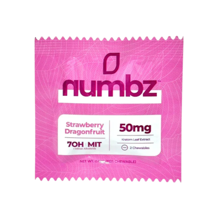 Numbz 7-OH + MIT Chewable Tablets Strawberry Dragonfruit 2ct 25mg Per Tablet - Seven Tech