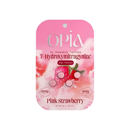 Opia 4ct 7OH Chewable Tabs Pink Strawberry 30mg per Tablet - Seven Tech
