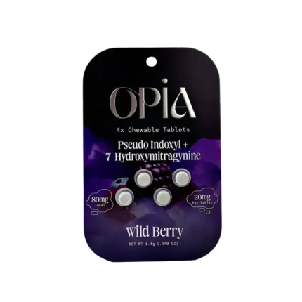 Opia 4ct 7OH + Pseudo Chewable Tabs Wild Berry 20mg per Tablet - Seven Tech