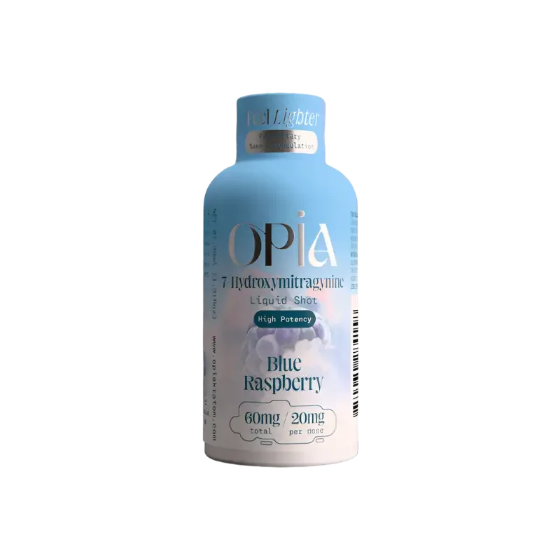 🎁 Opia 7 Hydroxymitragynine Liquid Shot Blue Raspberry 60mg 30ml (100% off) - Seven Tech