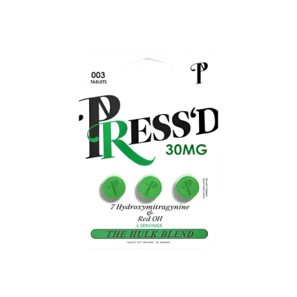 Press'D 3ct 7OH & RedOH Pseudo Tabs 30mg per Tablet - Seven Tech