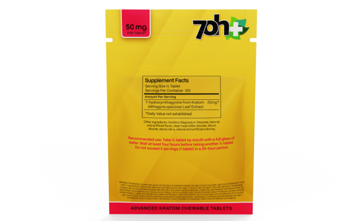 7OH Plus 7OH Flavored Chewable Tabs 50mg per Tablet - Seven Tech