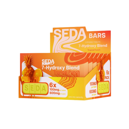 Two boxes of SEDA 7-Hydroxy Blend bars on a white background