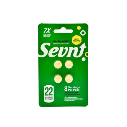 Sevn 4ct 7OH + Pseudo Tabs Yellow Jackets 22mg Per Tablet - Seven Tech