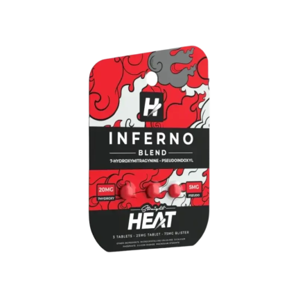 Straight Heat 3ct 7OH Pseudo Inferno Blend Tabs 25mg per Tablet - Seven Tech