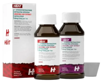 Straight Heat 7OH Sippin Syrup Cherry & Grape Flavor Bundle 120mg - Seven Tech