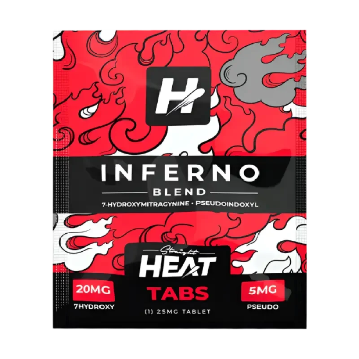 Straight Heat 1ct 7OH Pseudo Inferno Blend Tabs 25mg per Tablet - Seven Tech