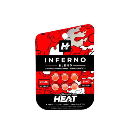 Straight Heat 6ct 7OH Pseudo Inferno Blend Tabs 25mg per Tablet - Seven Tech