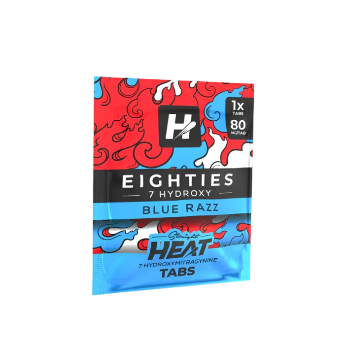 Straight Heat Eighties 7-Hydroxy Tablets 80mg 1ct - Blue Razz - Seven Tech