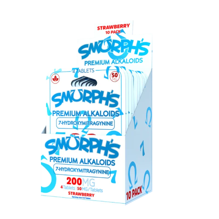 Smurph's 4ct 7OH Tabs Strawberry 50mg per Tablet - Seven Tech