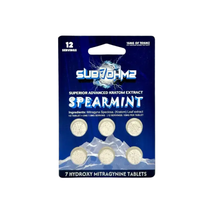 Sub 7 Ohmz 6ct 7OH Tabs Spearmint 15mg per Tablet - Seven Tech