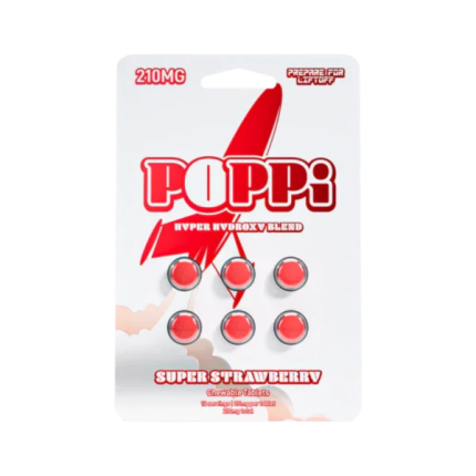 Poppi 6ct 7OH Tabs Super Strawberry 35mg Per Tablet - Seven Tech