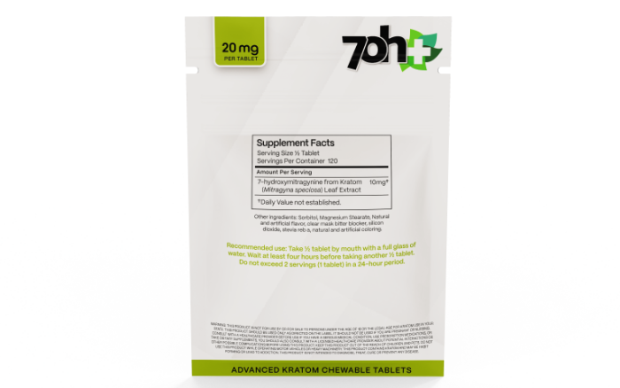 7OH Plus 7OH Chewable Tabs 20mg per Tablet - Seven Tech