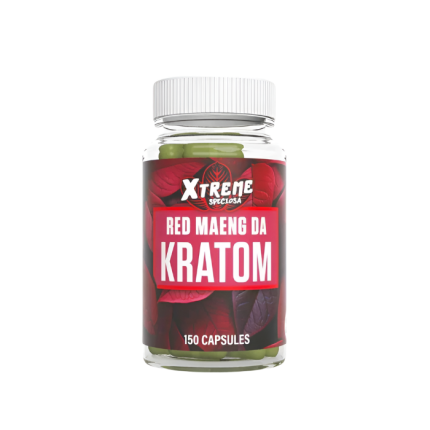 XTREME SPECIOSA Kratom CAPSULES 150CT - MAENG DA RED VEIN - Seven Tech