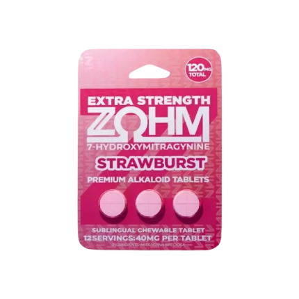 ZOHM 3ct 7OH Extra Strength Strawburst 40mg per Tablet - Seven Tech