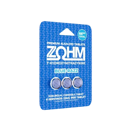 ZOHM 3ct 7OH Blue Razz Tabs 22mg per Tablet - Seven Tech